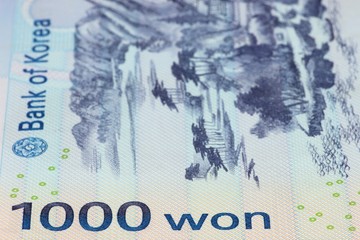 südkoreanische 1000 Won Banknote