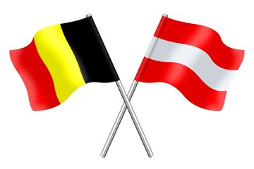Vlaggen: België en Oostenrijk