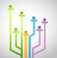 people avatar network connection. illustration