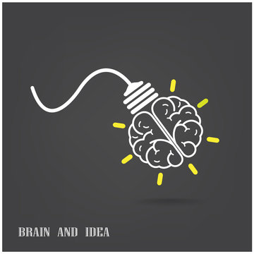 Creative brain Idea concept background design