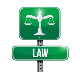 law road sign illustration design