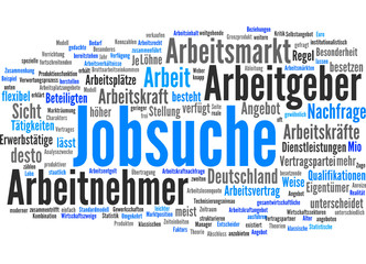 Fototapeta premium Jobsuche (Arbeit, Job, Stellenangebote)