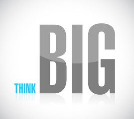 think big text message illustration design