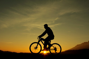 Obraz premium bisikletli&sabah sporu