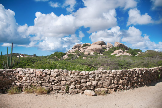 Ayo Rock Formation - Landmark on Aruba (Caribbean)