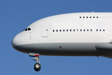 Nose of huge landing plane