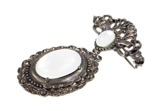 Antique Brooch With Mother Of Pearl