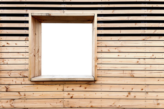 Holzwand mit Fenster 