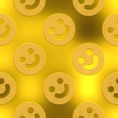 Smile. Golden seamless background.