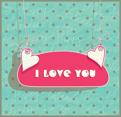 Vector Signboard with a declaration of love