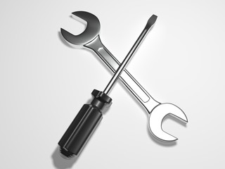 Wrench and screwdriver