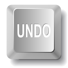 Undo. Vector computer key.