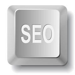 Seo. Vector computer key.