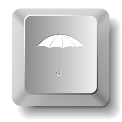 Umbrella. Vector computer key.