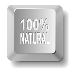 100% natural. Vector computer key.