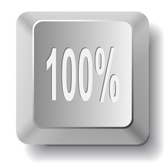 100%. Vector computer key.
