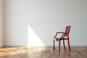 Classic Wooden Chair In Modern Style Interior