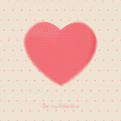 Valentines Day background with hearts.