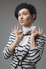 french style portrait of young woman