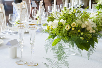 Wedding table setting