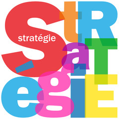 Mosaïque de Lettres STRATEGIE (tactique intelligence objectifs)