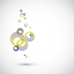 colorful background with circles.