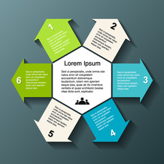 Modern vector info graphic for business project