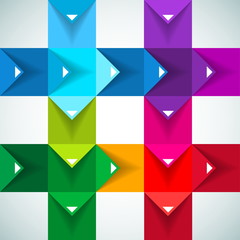 Vector abstract squares background illustration - infographic te