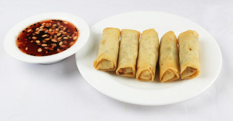 spring roll with chutney