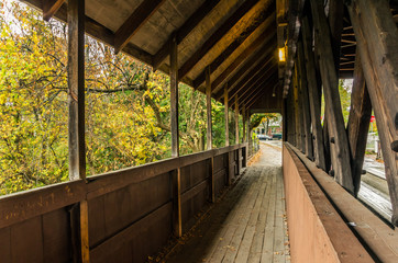 Interior of a Covered Bridge in Vermont