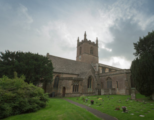 Fototapeta na wymiar Landscape view of an English church