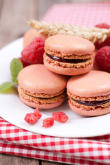 Macarons, Himbeeren
