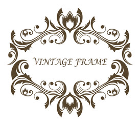 Vintage floral and foliate frame