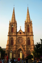 Fototapeta na wymiar Sacred Heart catholic cathedral in the Guanzhou China
