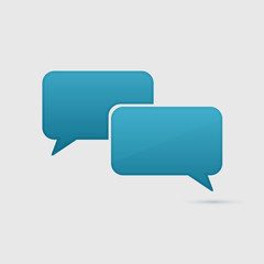 Fototapeta premium Abstract Design - Speech bubble blue