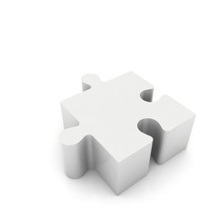 puzzle piece illustration on white isolated
