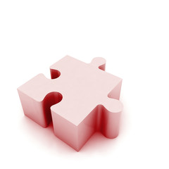 puzzle piece illustration on white isolated