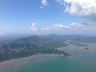 Flying in to Phuket Thailand