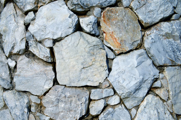 Closeup of stone wall