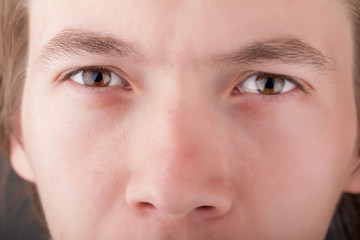 Fototapeta premium Portrait of a handsome man close up eye