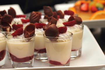 Delicate panacotta cocktail
