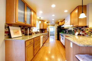 Furnished bright kitchen room