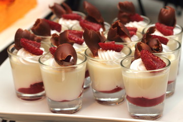 Delicate panacotta cocktail