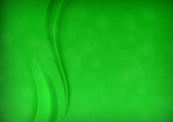 Green transparent banner with smooth wave