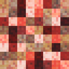 seamless shiny orange and pink squared pattern