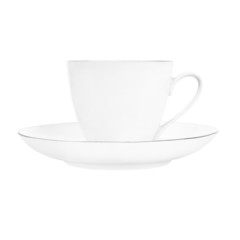 White coffee cup on white background