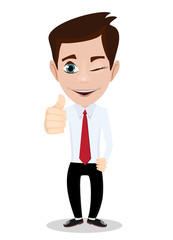 Businessman, thumbs up