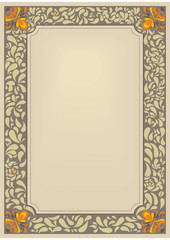 certificate. Diploma.Floral ornament. Vector template