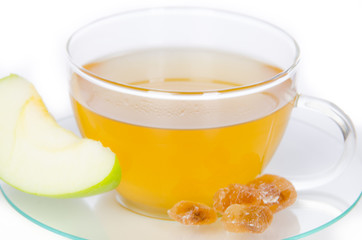 Apfeltee mit deko close-up