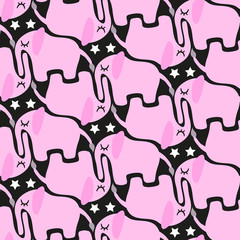 seamless elephant pattern